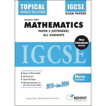 Picture of IGCSE Mathematics 0580, P2 Extended (Topical) Non Calculator Version. All Variants