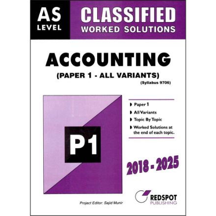 Picture of AS Level Classified Accounting P1 (All Variants)